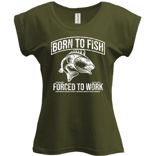 Футболка жіноча PANI Born to Fish Forced to work
