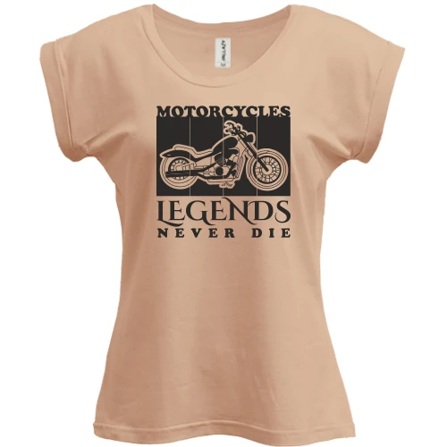Футболка женская PANI Motorcycles - Legends never die