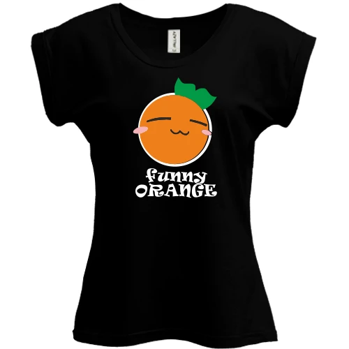 Футболка женская PANI, Черный, Funny Orange