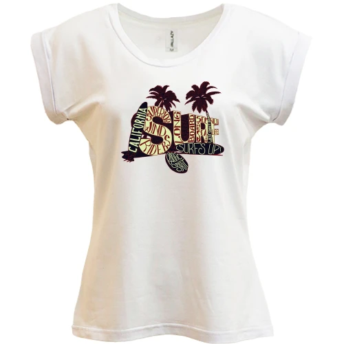 Футболка женская PANI, Белый, Califarnia Surf