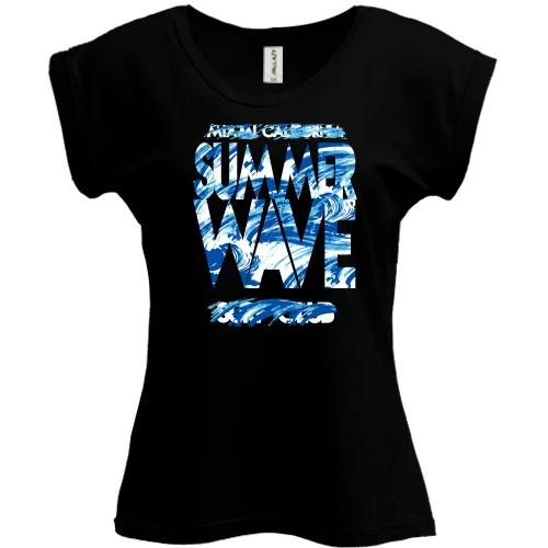 Футболка жіноча PANI, Чорний, Summer Wave