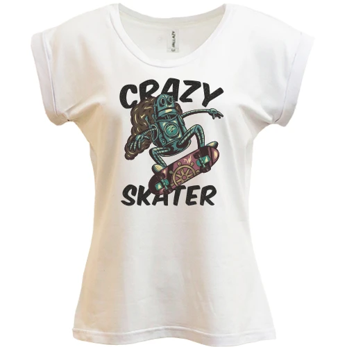 Футболка женская PANI Robot Crazy Skater