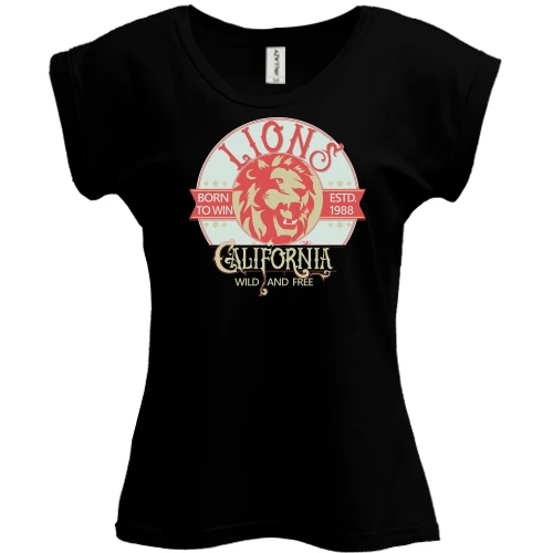 Футболка жіноча PANI, Чорний, Lions California