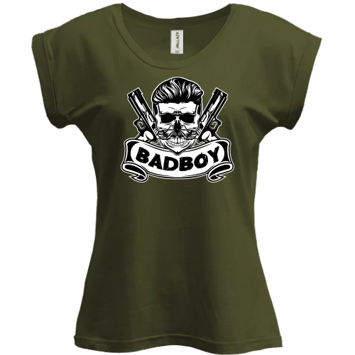 Футболка женская PANI, Хаки, Bad Boy Skull