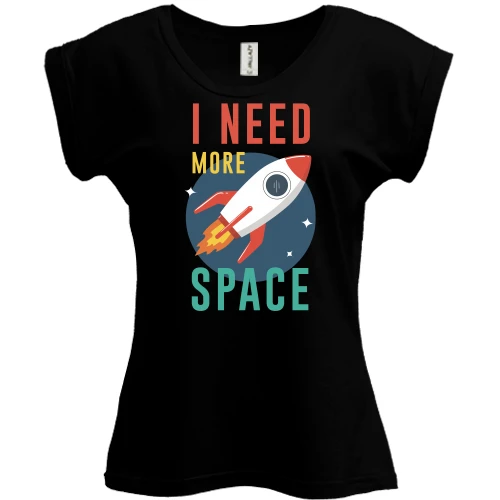 Футболка женская PANI I need more space с ракетой