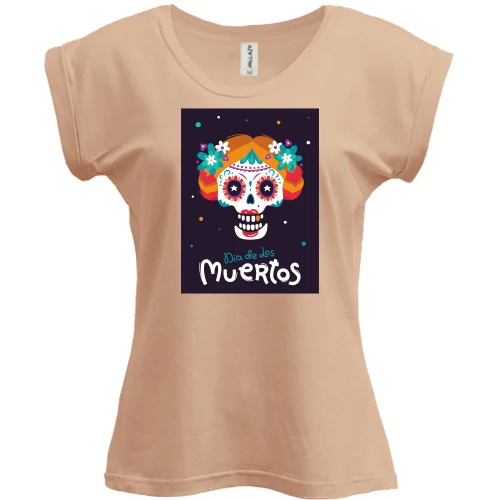 Футболка жіноча PANI, Бежевий, Muertos