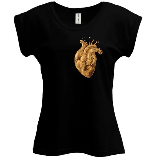 Футболка женская PANI, Черный, Golden Heart