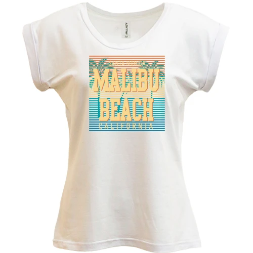 Футболка жіноча PANI, Білий, Malibu Beach