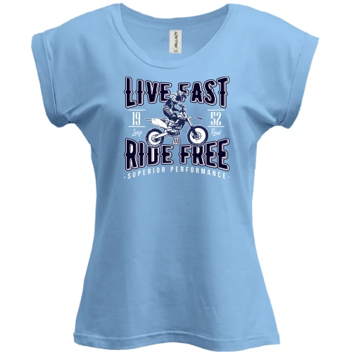 Футболка женская PANI Live Fast Ride Free