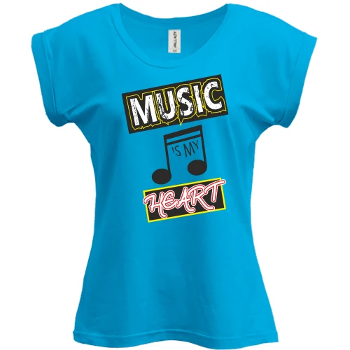 Футболка женская PANI Music is my heart