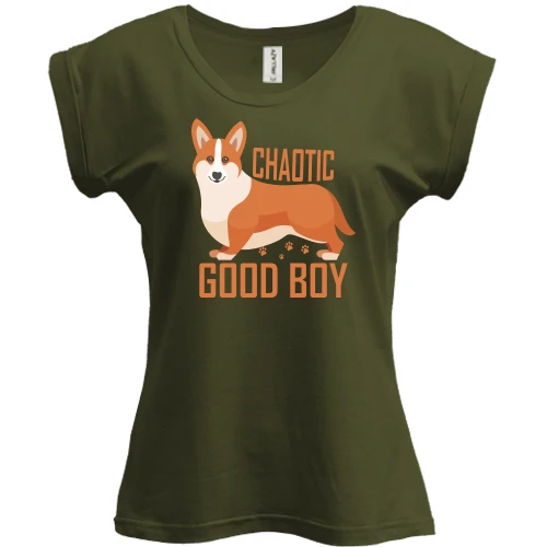 Футболка женская PANI, Черный, Chaotic good boy