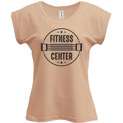 Футболка женская PANI с надписью "FITNESS CENTER"