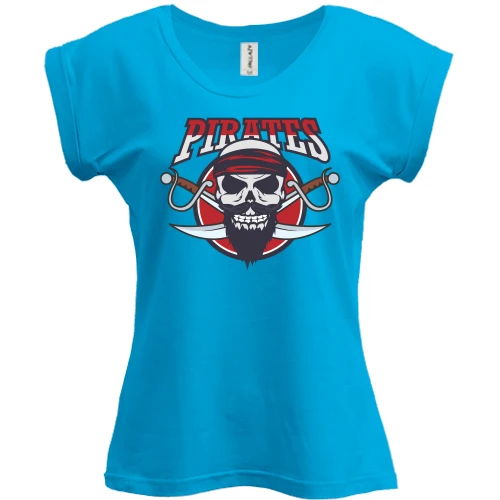 Футболка женская PANI с надписью "Pirates"
