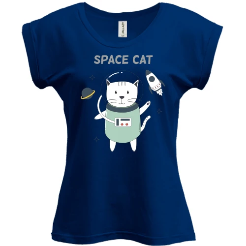 Футболка жіноча PANI з космічним котом SPACE CAT