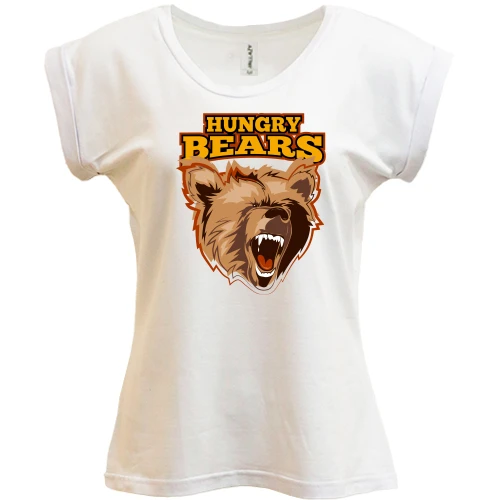 Футболка жіноча PANI, Білий, Hungry Bears