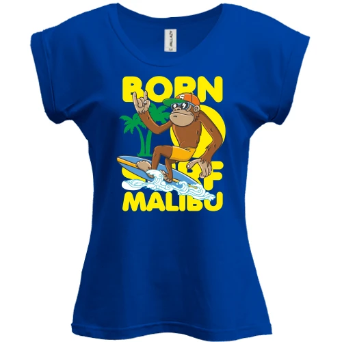 Футболка женская PANI, Синий, Born Malibu Monkey