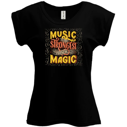 Футболка женская PANI Music is the Strongest from of Magic