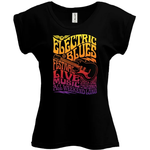 Футболка женская PANI Electric Blues Festival