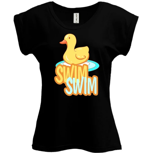 Футболка женская PANI, Черный, Swim Swim