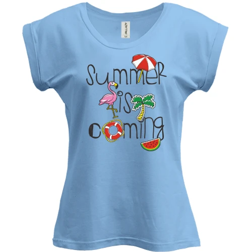 Футболка женская PANI, Синий, Summer is Coming