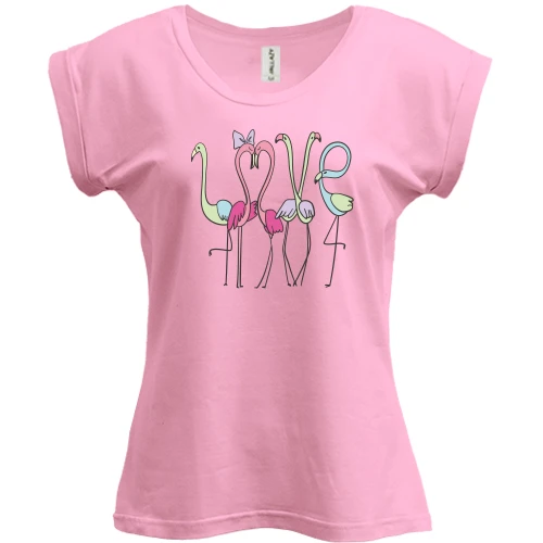 Футболка женская PANI, Белый, Flamingo Family