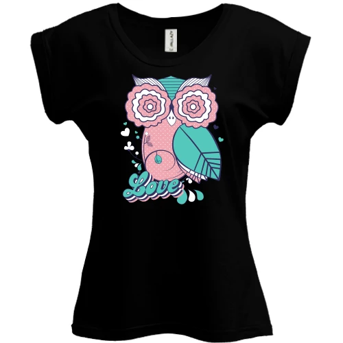 Футболка женская PANI, Черный, Love Owl