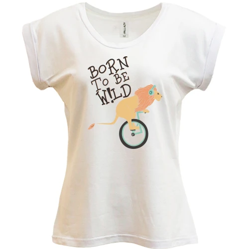 Футболка жіноча PANI, Білий, Born to be W!ld