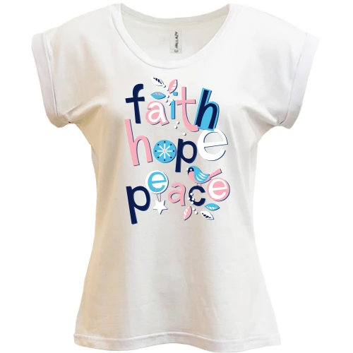 Футболка женская PANI Faith Hope Peace