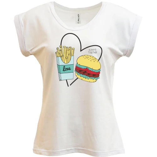 Футболка женская PANI Love fast food