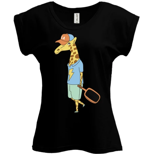 Футболка жіноча PANI, Чорний, Giraffe