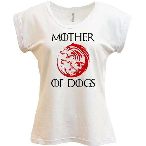 Футболка женская PANI, белый, Mother of Dogs 2