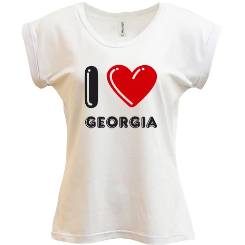 Футболка женская PANI, Белый, I love Georgia