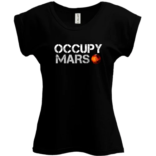 Футболка женская PANI, Черный, Occupy Mars