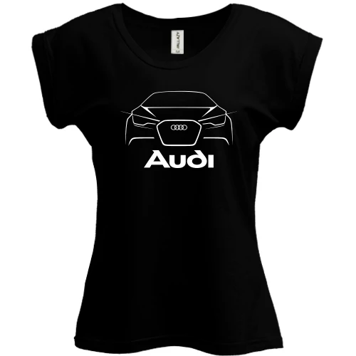 Футболка женская PANI, Черный, Audi (силуэт)