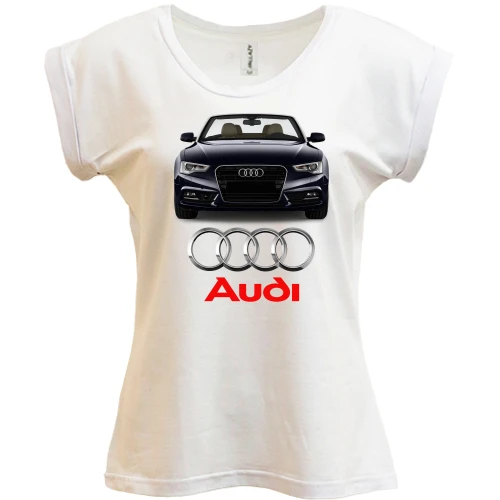 Футболка жіноча PANI, Білий, Audi Cabrio