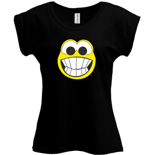 Футболка жіноча PANI, Чорний, Crazy smile