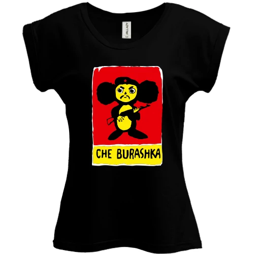 Футболка женская PANI, Черный, CHE BURASHKA.