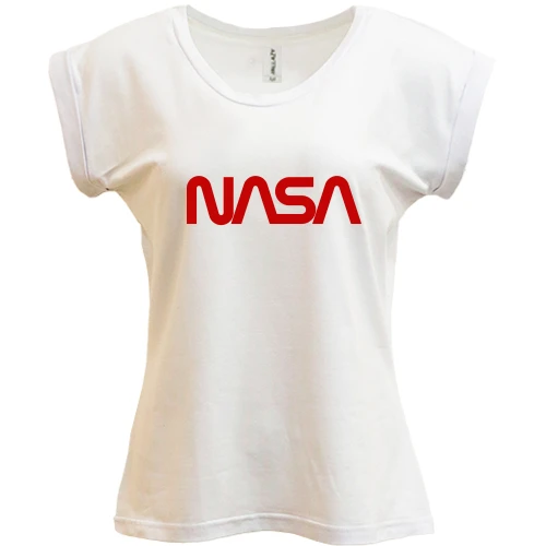 Футболка жіноча PANI, Білий, NASA Worm logo