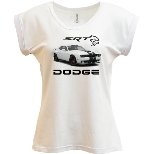 Футболка женская PANI, Желтый, Dodge challenger srt