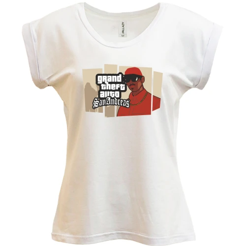 Футболка женская PANI, Белый, Grand Theft Auto San Andreas