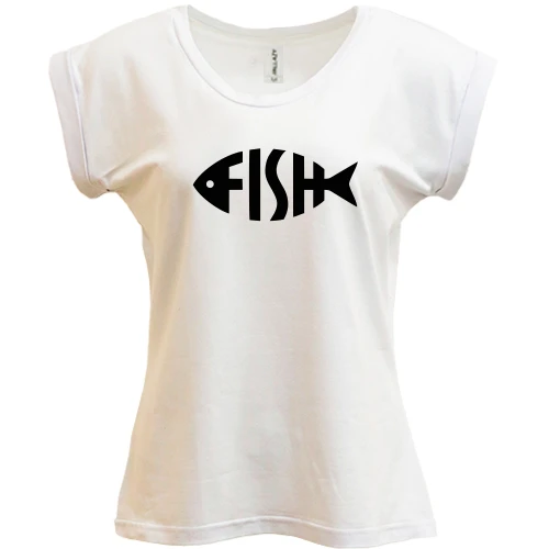 Футболка жіноча PANI, Білий, Fish Word