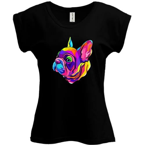 Футболка жіноча PANI Dog multicolor art