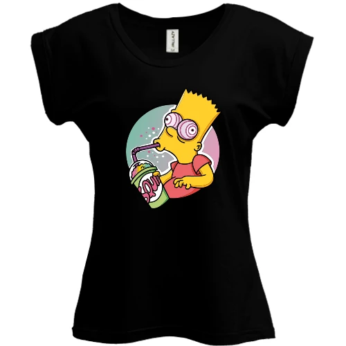 Футболка женская PANI, Черный, Bart Drinks Soda Art