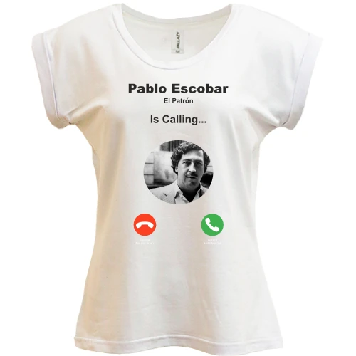 Футболка женская PANI Pablo Escobar is calling