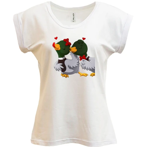 Футболка жіноча PANI, Білий, Duck couple