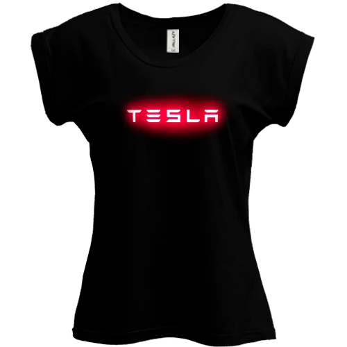 Футболка женская PANI, Черный, с лого Tesla (2)