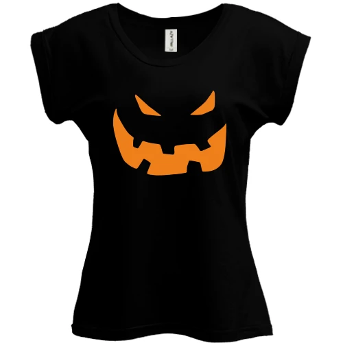 Футболка женская PANI, Черный, Halloween smile