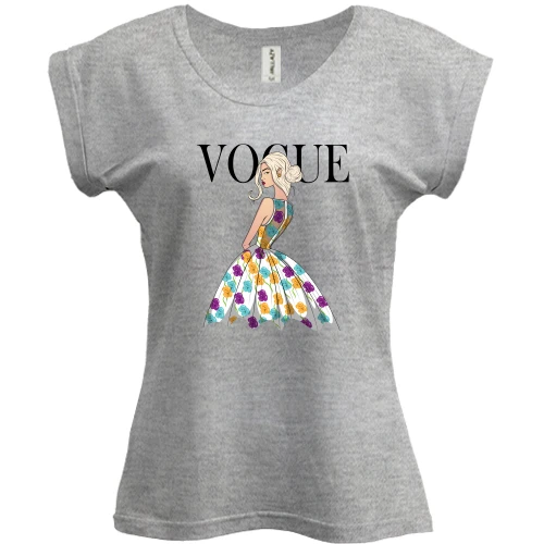 Футболка женская PANI, Серый меланж, VOGUE blonde girl