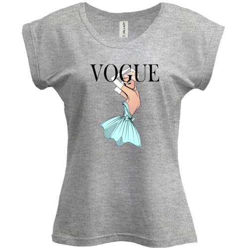 Футболка женская PANI, Серый меланж, VOGUE blonde girl 2