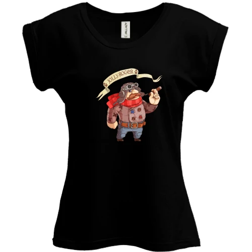 Футболка женская PANI, Черный, Jolly roger